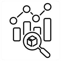 Data Analysis concept in black line color vector
