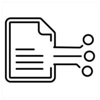 Smart Contract icon concept in black line color vector