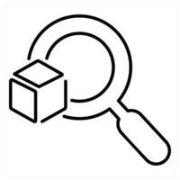 Positioning icon concept in black line color vector