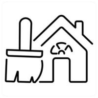 Renovation icon concept in black line color vector