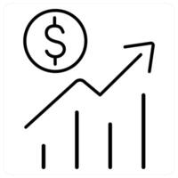 Graph concept in black line color vector