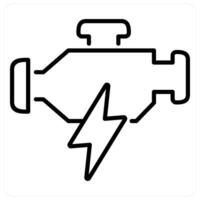 Engine icon concept in black line color vector