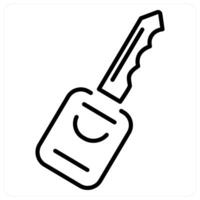 Car Key icon concept in black line color vector