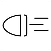 Car Light icon concept in black line color vector