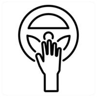 Horn icon concept in black line color vector