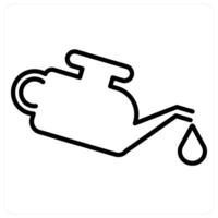 Oil icon concept in black line color vector