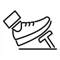 Accelerate icon concept in black line color vector