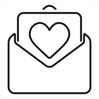 Invitation icon concept in black line color vector