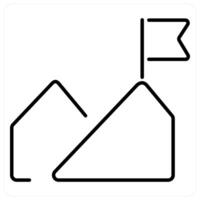 Mission icon concept in black line color vector