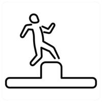 Obstacle icon concept in black line color vector