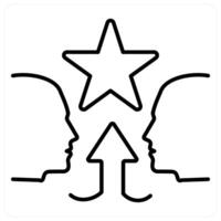 Contenders icon concept in black line color vector