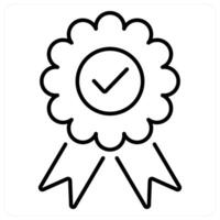 Validate icon concept in black line color vector