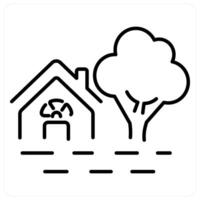 Flooding icon concept in black line color vector