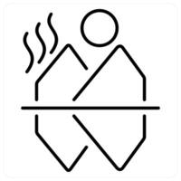 Melting Ice icon concept in black line color vector