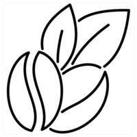 Coffee Beans icon concept in black line color vector