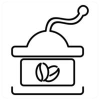 Coffee Machine concept in black line color vector