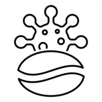 Caffine icon concept in black line color vector