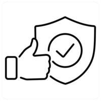 Trust icon concept in black line color vector