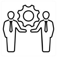 Community Development icon concept in black line color vector
