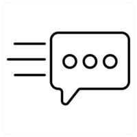 Message and communication concept in black line color vector