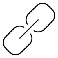 Link icon concept in black line color vector