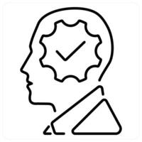 Interpretation icon concept in black line color vector
