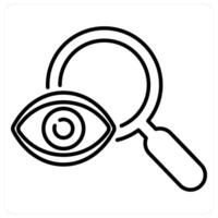 Observation icon concept in black line color vector