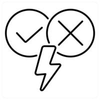 Argument icon concept in black line color vector