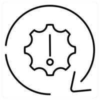 Problem icon concept in black line color vector
