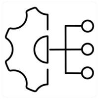 Work Responsibilities icon concept in black line color vector