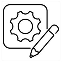 Prototype icon concept in black line color vector