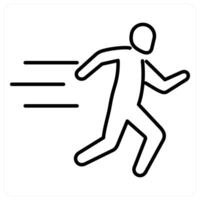 Running icon concept in black line color vector