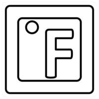 Fahrenheit concept in black line color vector