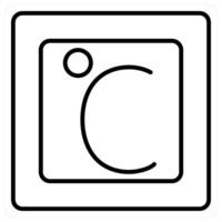 Celsius concept in black line color vector