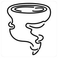 Hurricane icon concept in black line color vector