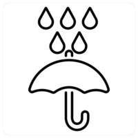 Rainy Day icon concept in black line color vector