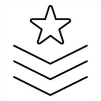 Army Badge icon concept in black line color vector