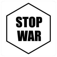 Stop War icon concept in black line color vector