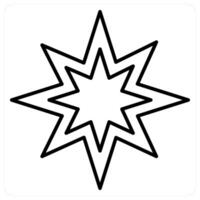 Explosion icon concept in black line color vector