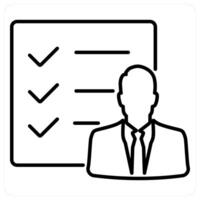 Business Activity icon concept in black line color vector