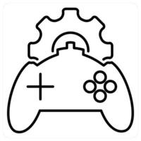 Game development icon concept in black line color vector
