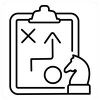 Strategy and concept in black line color vector