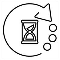 Waiting icon concept in black line color vector