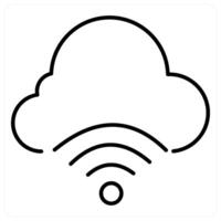 Internet Of Things icon concept in black line color vector