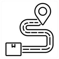 Delivery Location icon concept in black line color vector