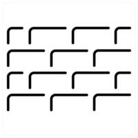 Wall icon concept in red bold line color vector