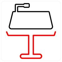 Keynote icon concept in red bold line color vector
