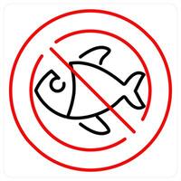 Extinction Of Species icon concept in red bold line color vector