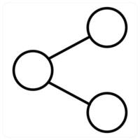 Share and transfer icon concept in red bold line color vector
