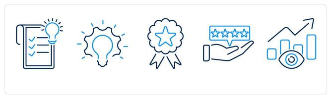 5 Branding icons as concept, innovation, identity vector
